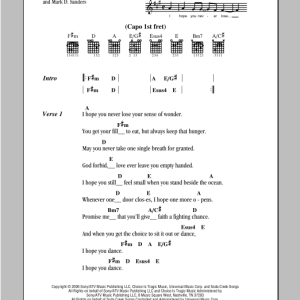 Lee Ann Womack with Sons of the Desert I Hope You Dance Musik Noten - Guitar Chords/Lyrics - 80065-0