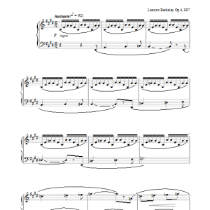 Lennox Berkeley Five Short Pieces, No. 4, Op. 4 Musik Noten - Piano Solo - 32846-0