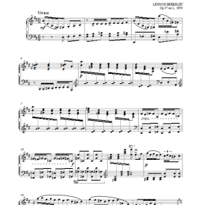 Lennox Berkeley Scherzo Musik Noten - Piano, Vocal & Guitar Chords - 19945-0