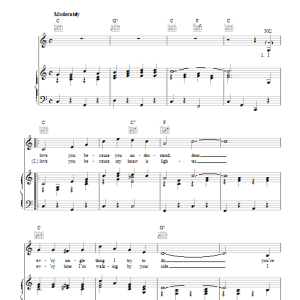 Leon Payne I Love You Because Musik Noten - Piano, Vocal & Guitar Chords - 40862-0