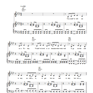 Leona Lewis Naked Musik Noten - Piano, Vocal & Guitar Chords - 49762-0