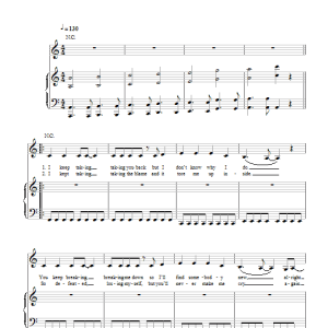 Leona Lewis Outta My Head Musik Noten - Piano, Vocal & Guitar Chords - 49763-0