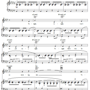 Leonard Bernstein Tonight (from West Side Story) Musik Noten - Piano & Vocal - 110042-0
