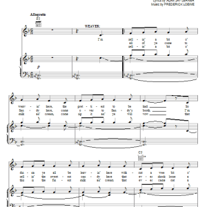 Lerner & Loewe Down On MacConnachy Square Musik Noten - Piano, Vocal & Guitar Chords - 71717-0
