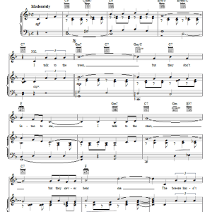 Lerner & Loewe I Talk To The Trees Musik Noten - Piano, Vocal & Guitar Chords - 72208-0