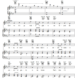 Lerner & Loewe The Heather On The Hill Musik Noten - Piano, Vocal & Guitar Chords - 71724-0