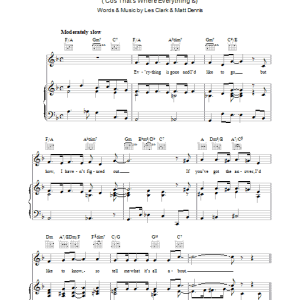 Les Clark Show Me The Way To Get Out Of This World ('Cause That's Where Everything Is) Musik Noten - Piano, Vocal & Guitar Chords - 37043-0