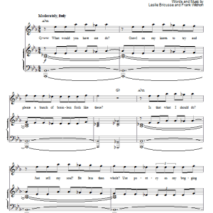 Leslie Bricusse Alone Musik Noten - Piano, Vocal & Guitar Chords - 56535-0