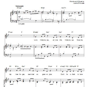 Leslie Bricusse Love While You Can Musik Noten - Piano, Vocal & Guitar Chords - 52273-0