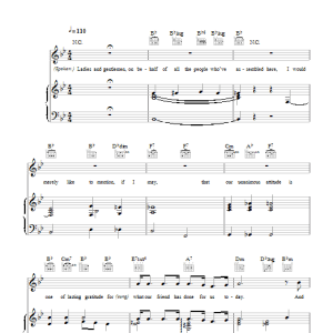 Leslie Bricusse Thank You Very Much Musik Noten - Piano, Vocal & Guitar Chords - 104340-0