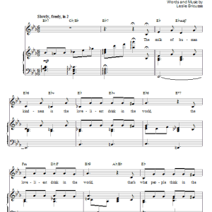 Leslie Bricusse The Milk Of Human Kindness Musik Noten - Piano, Vocal & Guitar Chords - 52271-0