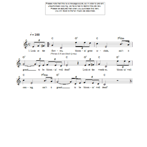 Leslie Sarony Ain't It Grand To Be Bloomin' Well Dead Musik Noten - Lead Sheet / Fake Book - 108257-0