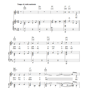 Lew Brown Together Musik Noten - Piano, Vocal & Guitar Chords - 36134-0