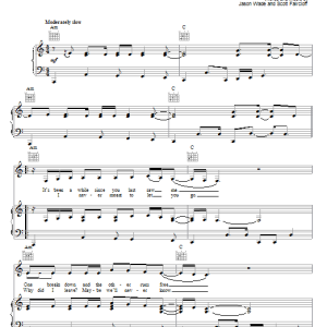 Lifehouse Into The Sun Musik Noten - Piano, Vocal & Guitar Chords - 54751-0