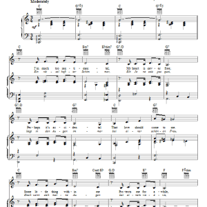 Linda Ronstadt Falling In Love Again (Can't Help It) Musik Noten - Piano, Vocal & Guitar Chords - 18131-0