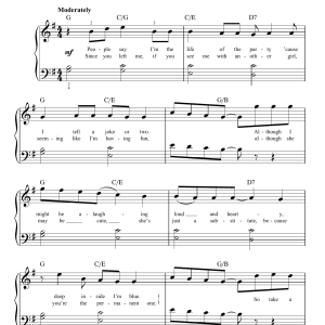 Linda Ronstadt The Tracks Of My Tears Musik Noten - Easy Piano - 175802-0