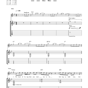 Linkin Park Numb Musik Noten - Guitar Tab - 30996-0