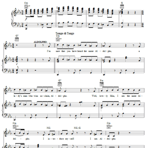 Lisa Lambert I Am Aldolpho Musik Noten - Piano, Vocal & Guitar Chords - 58493-0
