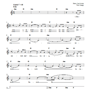 Lisa Levine Shalom Aleichem Musik Noten - Lead Sheet / Fake Book - 66281-0