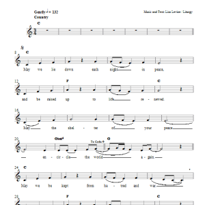 Lisa Levine Shelter of Your Peace Musik Noten - Piano, Vocal & Guitar Chords - 66434-0