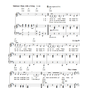 Livingston Gearhart Dry Bones Musik Noten - Piano, Vocal & Guitar Chords - 38156-0