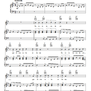 Los Lobos Guantanamera Musik Noten - Piano, Vocal & Guitar Chords - 90066-0