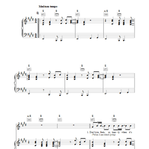 Lou Reed All Through The Night Musik Noten - Piano, Vocal & Guitar Chords - 39287-0
