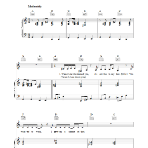 Lou Reed It Wasn't Me Musik Noten - Piano, Vocal & Guitar Chords - 39044-0