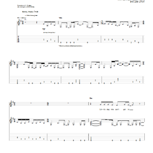 Lou Reed & Metallica Little Dog Musik Noten - Guitar Tab - 89809-0