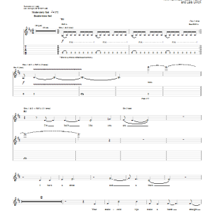 Lou Reed & Metallica Mistress Dread Musik Noten - Guitar Tab - 89854-0
