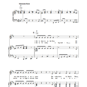 Lou Reed Sally Can't Dance Musik Noten - Piano, Vocal & Guitar Chords - 38321-0