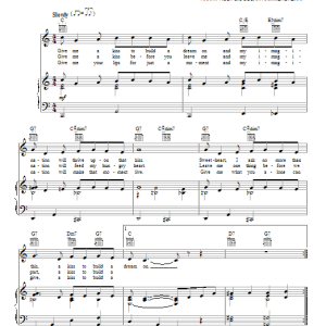 Louis Armstrong A Kiss To Build A Dream On Musik Noten - Piano, Vocal & Guitar Chords - 23837-0