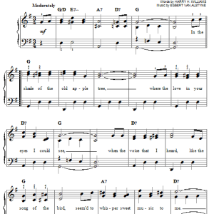 Louis Armstrong In The Shade Of The Old Apple Tree Musik Noten - Easy Piano - 27145-0