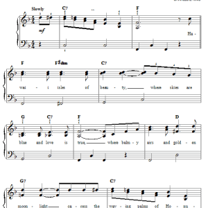 Louis Armstrong Song Of The Islands Musik Noten - Easy Piano - 27216-0