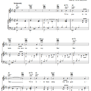 Louis Armstrong The Whiffenpoof Song (Baa! Baa! Baa!) Musik Noten - Piano, Vocal & Guitar Chords - 28779-0