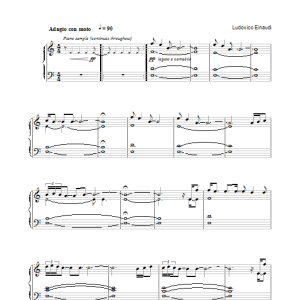 Ludovico Einaudi Uno Musik Noten - Piano Solo - 37655-0