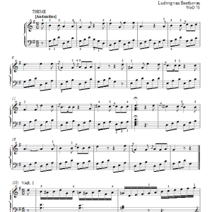 Ludwig van Beethoven Six Variations On 