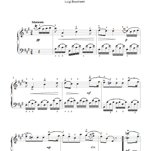Luigi Boccherini Minuet (from String Quartet In E Major, Op. 11 No. 5) Musik Noten - Easy Piano - 105722-0