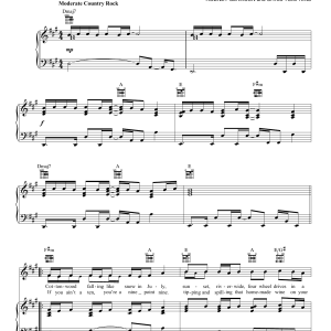 Luke Bryan Drunk On You Musik Noten - Piano, Vocal & Guitar Chords - 164317-0