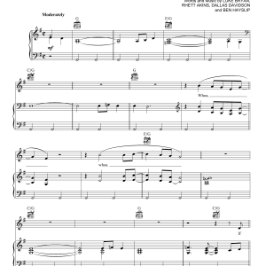 Luke Bryan Huntin', Fishin' And Lovin' Every Day Musik Noten - Piano, Vocal & Guitar Chords - 170403-0