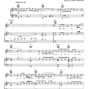 Luther Vandross Dance With My Father Musik Noten - Piano, Vocal & Guitar Chords - 24336-0
