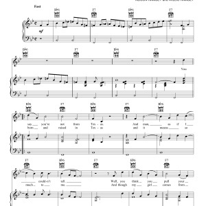 Lyle Lovett That's Right (You're Not From Texas) Musik Noten - Piano, Vocal & Guitar Chords - 170109-0