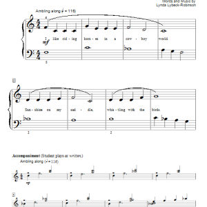 Lynda Lybeck-Robinson Cowboy World Musik Noten - Educational Piano - 154871-0