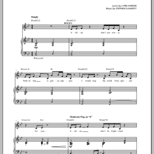 Lynn Ahrens and Stephen Flaherty Adrian (from the musical Rocky) Musik Noten - Piano & Vocal - 154220-0