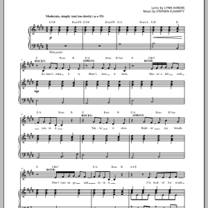 Lynn Ahrens and Stephen Flaherty Happiness (from the musical Rocky) Musik Noten - Piano & Vocal - 154216-0