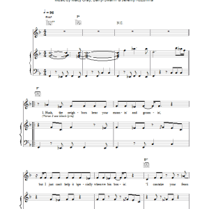 Macy Gray Caligula Musik Noten - Piano, Vocal & Guitar Chords - 14679-0