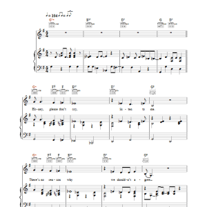 Madeleine Peyroux Don't Cry Baby Musik Noten - Piano, Vocal & Guitar Chords - 33086-0