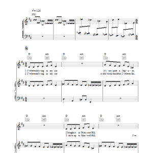 Madness Driving In My Car Musik Noten - Piano, Vocal & Guitar Chords - 38772-0