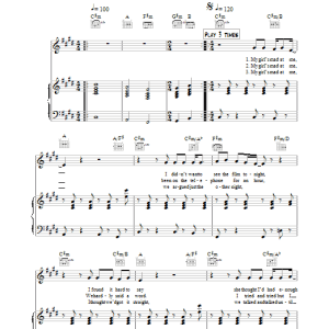 Madness My Girl Musik Noten - Piano, Vocal & Guitar Chords - 38895-0