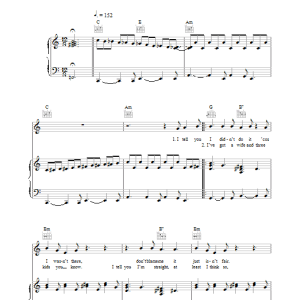 Madness Shut Up Musik Noten - Piano, Vocal & Guitar Chords - 38920-0